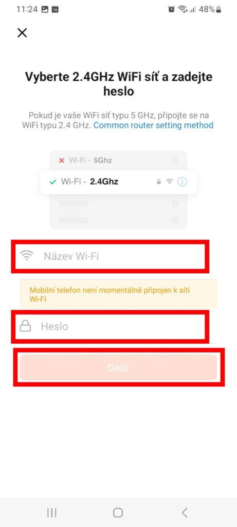 Ruční párování chytré WiFi LED žárovky ORANŽOVKY s mobilní aplikací Tuya Smart