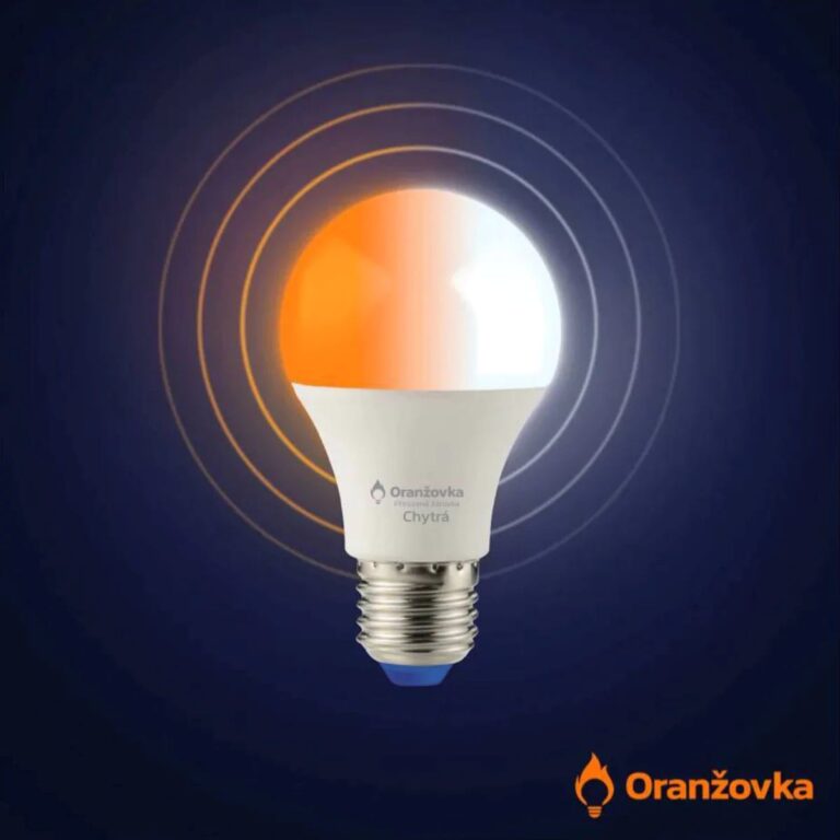 Chytrá WiFi LED žárovka Oranžovka