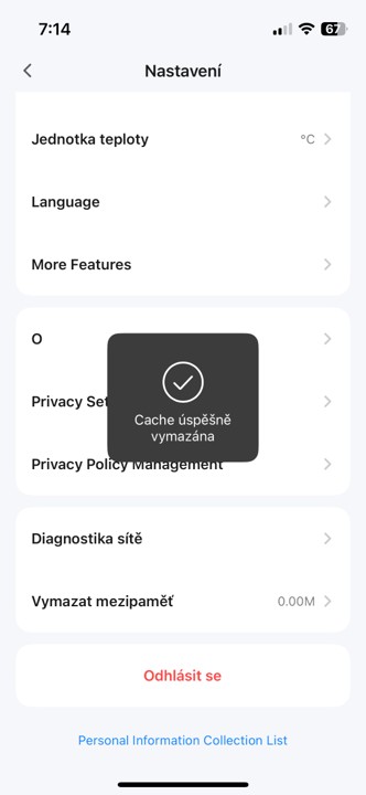 Návod: Jak v aplikaci Tuya vymazat cache (mezipaměť) a k čemu je to dobré